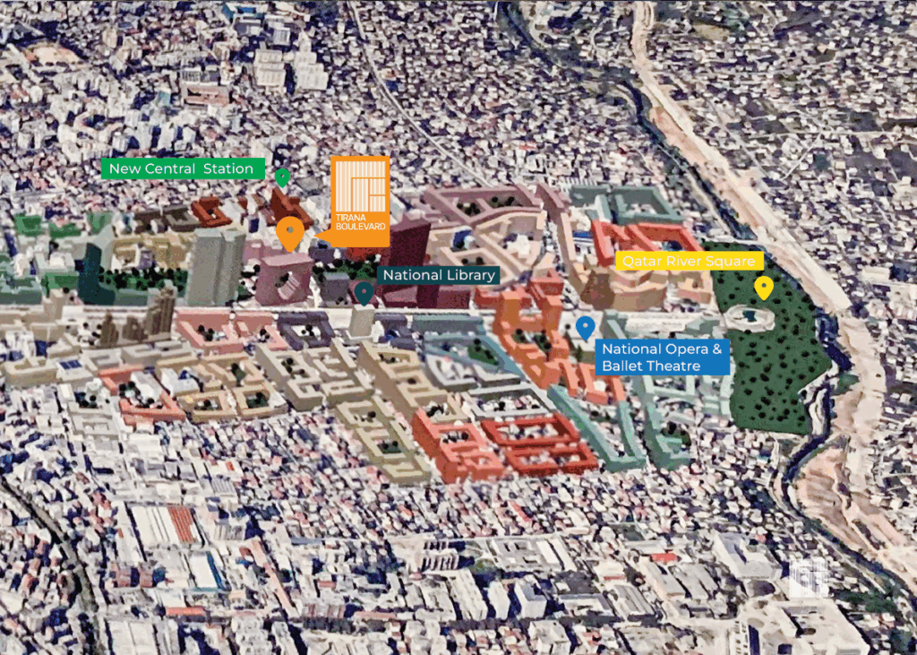 brochure - new boulevard plan with the main institutional new buildings
