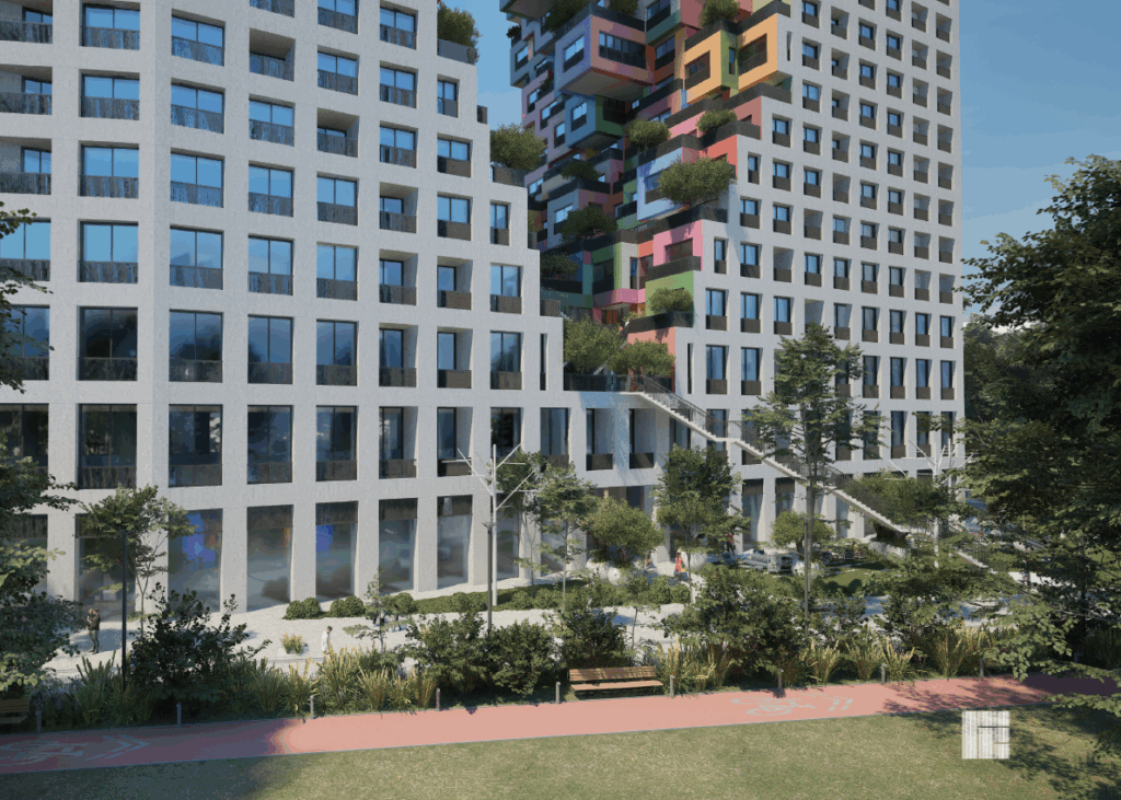 tirana boulevard - trotuari buze bulevardit