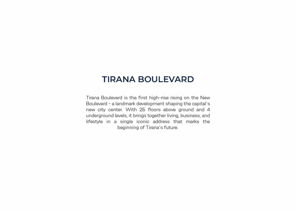 brochure - intro text Tirana boulevard